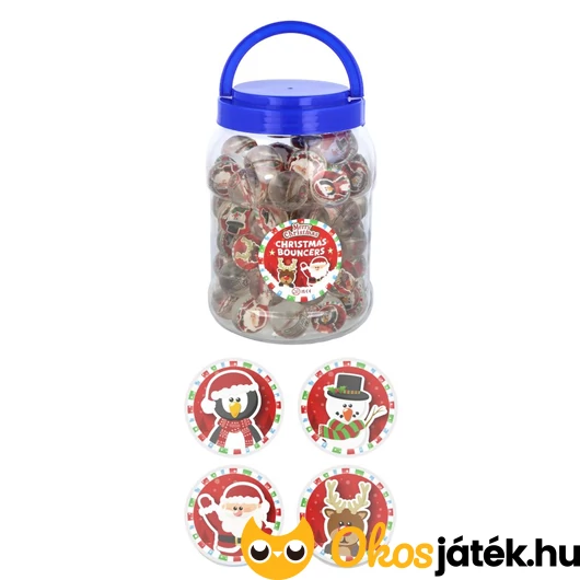 Karácsonyi pattogó labda 3,3cm (1db)