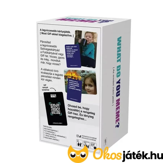 What Do You Meme társasjáték - GIF Edition doboz hátoldala