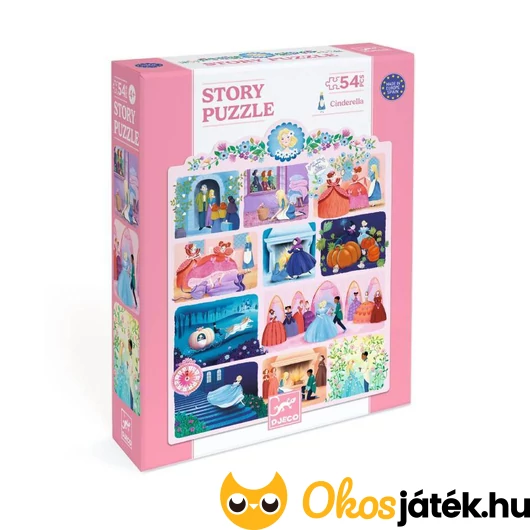 Story puzzle - Hamupipőke 54 db-os Djeco puzzle