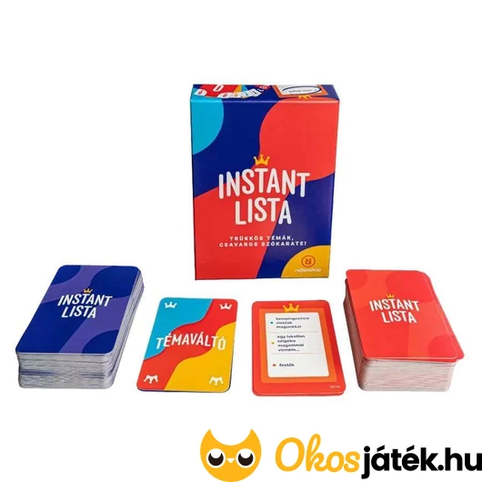 Instant lista társasjáték tartalma