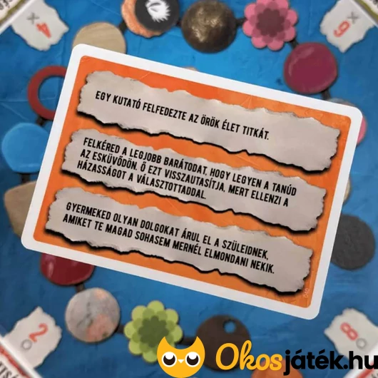 Lélektükör társasjáték kártyák