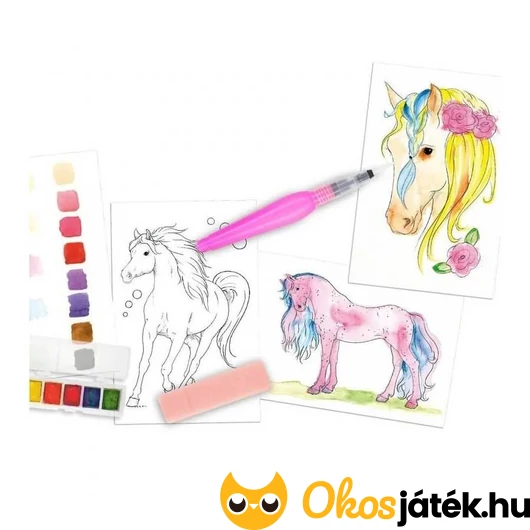 Aquarell lovas festő