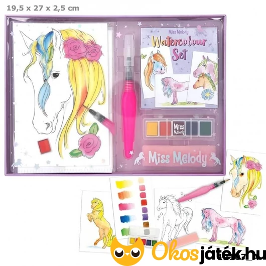 Miss Melody lovas akvarell festő szett