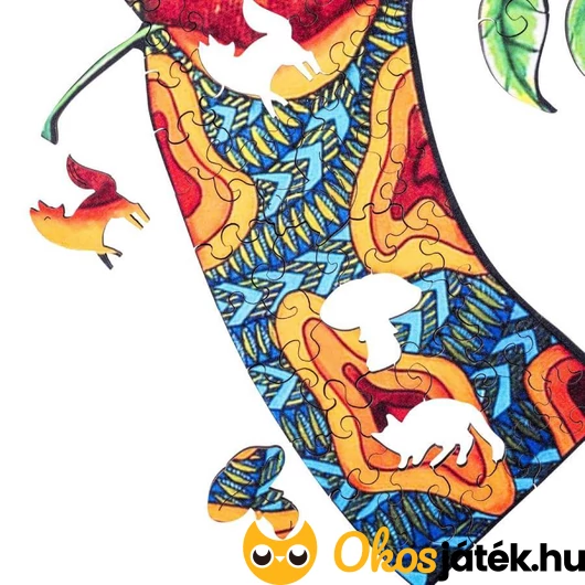 Különleges állatos fa kirakó