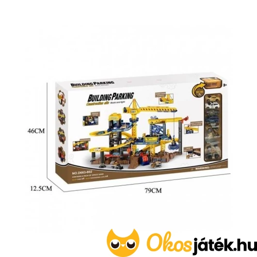 Építkezés játékkészlet doboz mérete