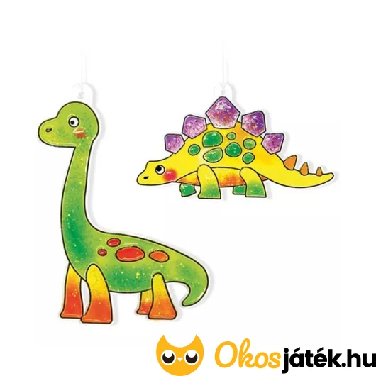Dinoszauruszos üvegfesték sablon