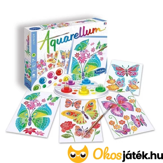 Aquarellum - lepkék és virágok festőkészlet