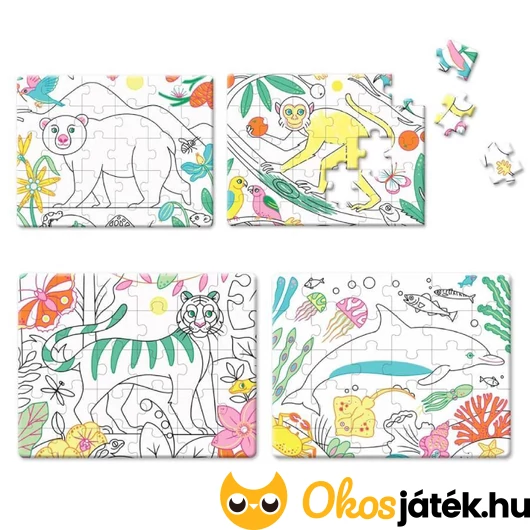 Állatos színezhető kirakó