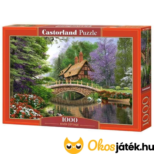 1000 darabos Castorland puzzle - Folyóparti ház