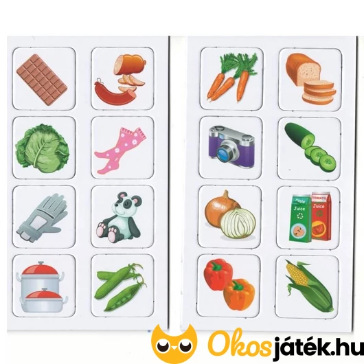 Bevásárló lista társasjáték - képkártyák