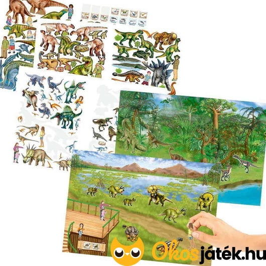 Dinoszauruszos matricás füzet