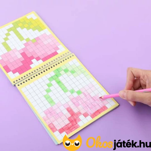 Pixelkép színező füzet