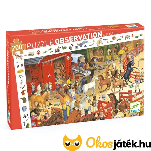 Megfigyeltető puzzle - lovaglás Djeco