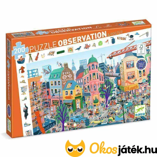 Djeco megfigyeltető puzzle 200 db-os - A város