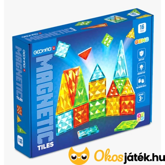 Geomag Magnetic Tiles Gems 16 db-os készlet