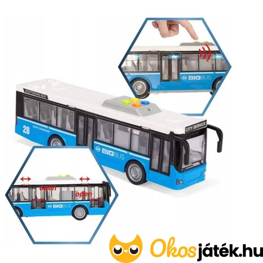 Nyitható ajtós nagy játék busz