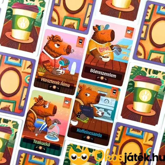 Kapibarista társasjáték kártyák