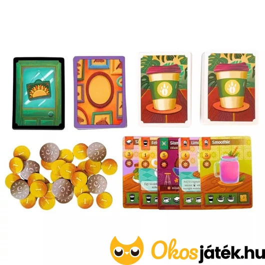 Kapibarista társasjáték tartozékai