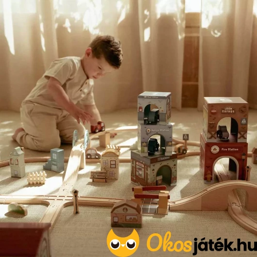 Autós toronyépítő kocka