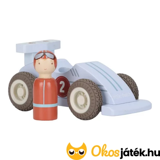 Fa versenyautó pilótával