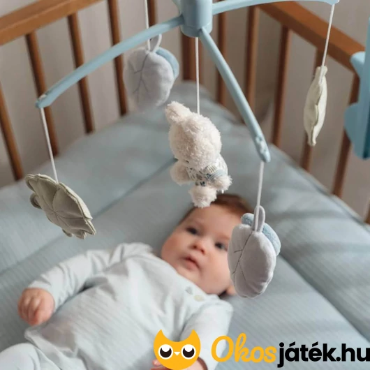 Little Dutch nyuszis zenélő kiságy forgó kék színben