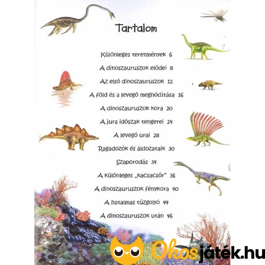 Dínós könyv tartalma