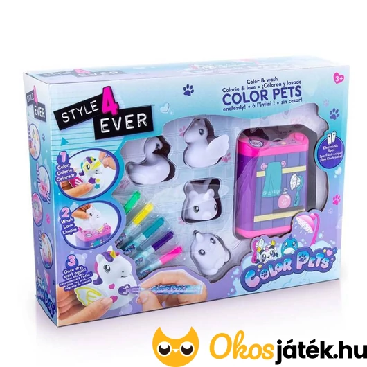 Style 4ever színezhető mosható állatok doboza