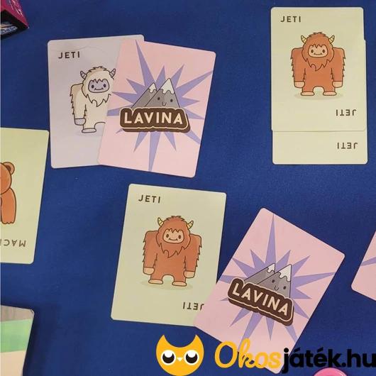 Jeti, maci, lavina kártyái