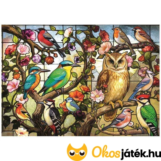 Trefl Színes üvegmadarak 1000 db-os puzzle