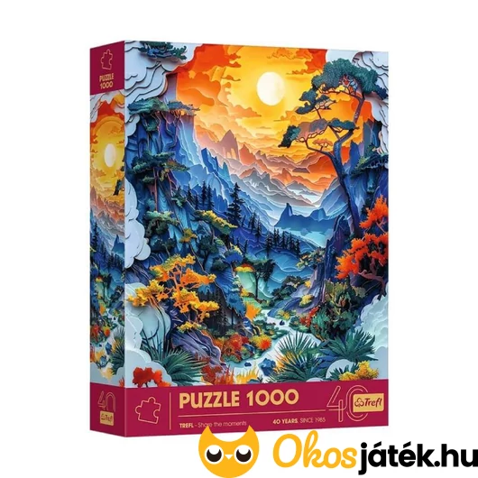 Trefl 1000 darabos puzzle Paper Art - Tájkép, Völgy