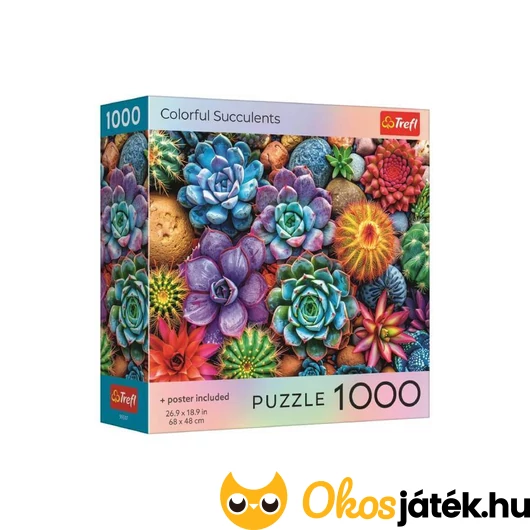 Trefl 1000 darabos puzzle - Színes pozsgások