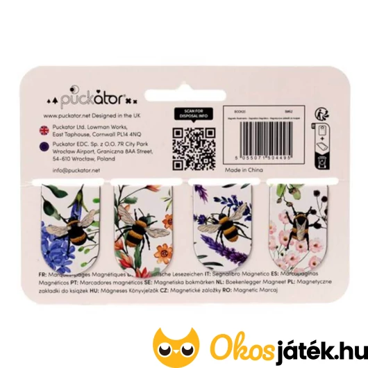 Mágneses könyvjelző 4 db