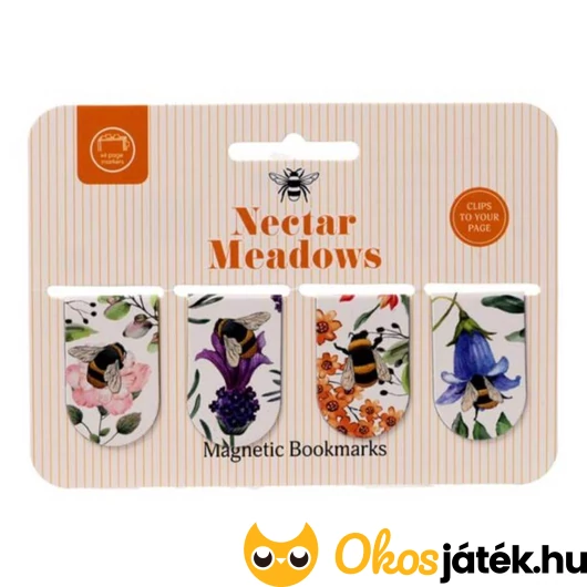 Virágos-méhecskés könyvjelző