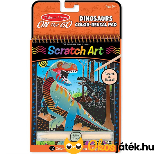 dinoszauruszos karcfüzet karcolós kreatív játék