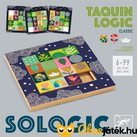 Djeco tili-toli puzzle képkirakó fából - Taquin Logic