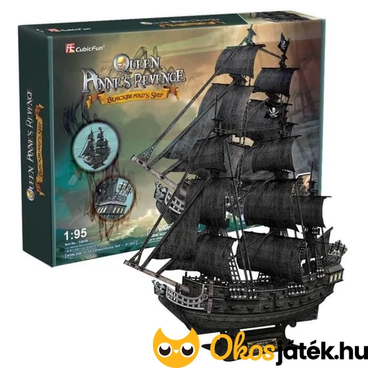 Cubicfun Queen Anne Revenge kalózhajó feketeszakáll regatt Karib tenger kalózai