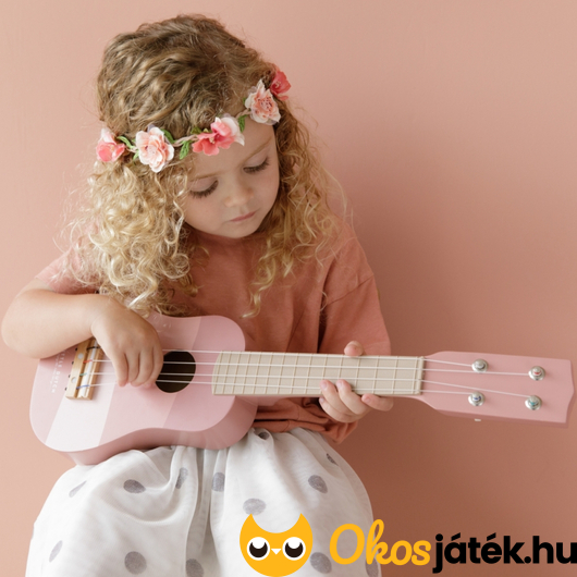 gitár gyerekeknek, kislánynak rózsaszín játék gitár
