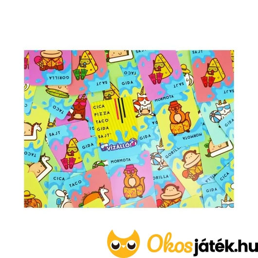 Vízálló cica, pizza, játék