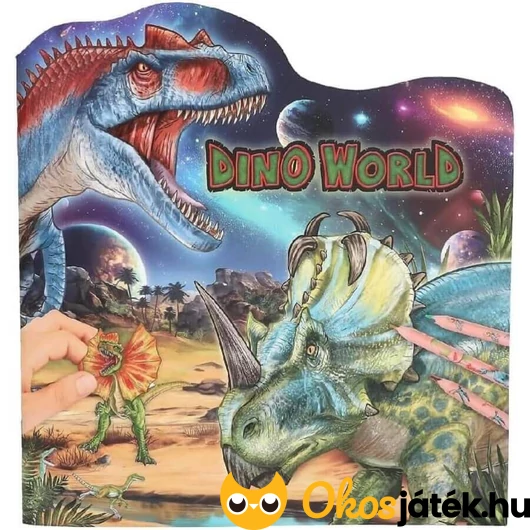Dinoszauruszos színező matricákkal