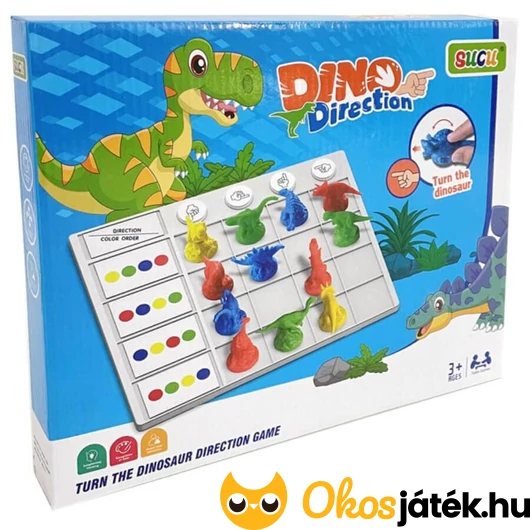 Dínó forgató logikai játék az irányok tanulásához