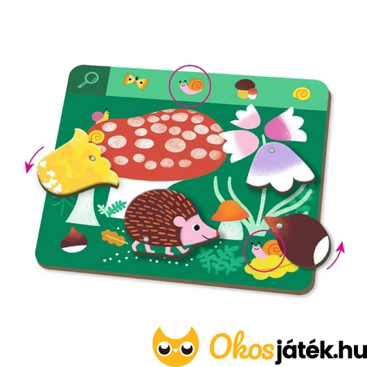 Djeco böngésző játék mozgatható elemekkel Eduludo Obs Animo