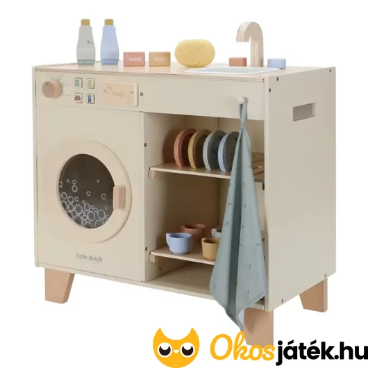 Little Dutch játék mosógép mosogató csappal