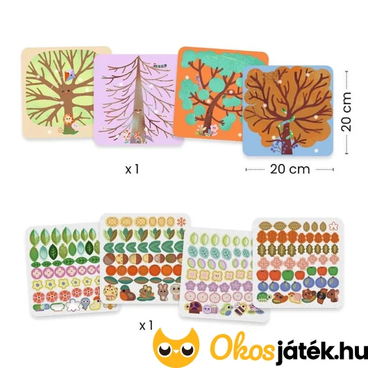 Kollázs műhely - Évszakokon át készlet tartalma