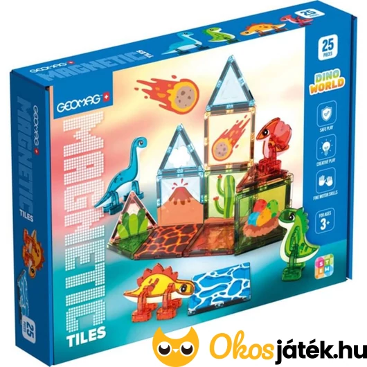 Geomag Magnetic Tiles Dino - mágneses építőjáték