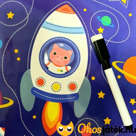 Járműves fejlesztő füzet letörölhető lapokkal