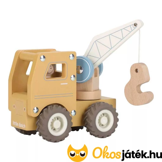 Játék daruskocsi fából Little Dutch