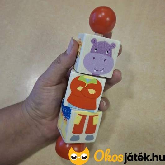 Kockakirakó fából utazáshoz kisebbeknek