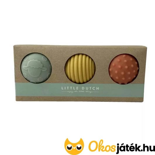 Szenzoros labdák 3 db - Little Dutch