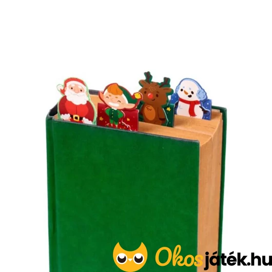 Karácsonyi könyvjelző mágnesek 4 darabos csomag