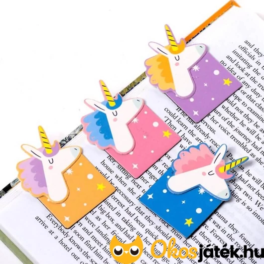 Mágneses könyvjelző unikornisok 4 darabos szett